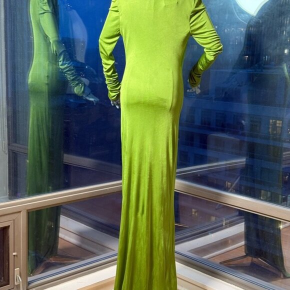 🆕 RAT & BOA 🧿 NWOT Octavia Long Sleeve Column Maxi Dress, Green - Sz L US 8 - Picture 8 of 15